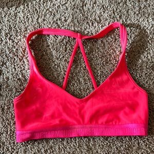 Size small pink UnderArmour sports bra
